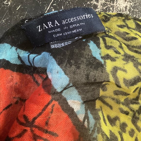 “ZARA SCARF” Multi Patterned and Multi Coloured Chiffon Scarf. - Picture 7 of 9